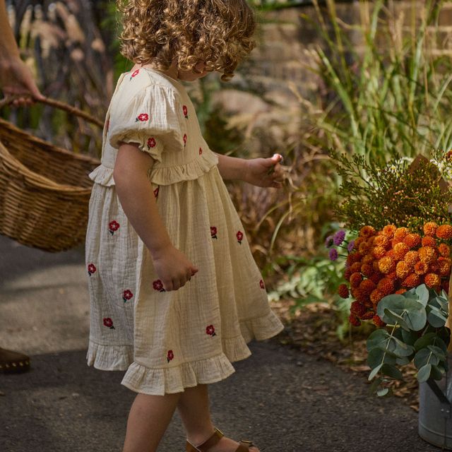 Nature Baby - Valentina Dress - Red Flora