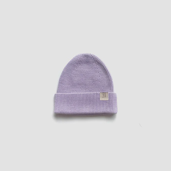 The Rest - Organic Cotton Rib Beanie - Lilac