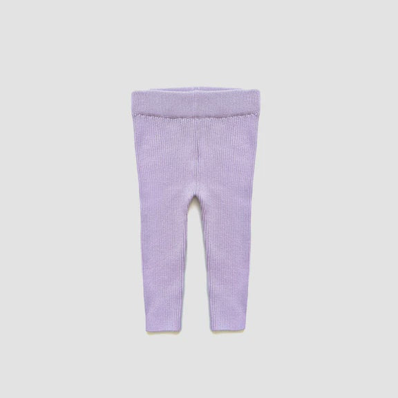 The Rest - Organic Cotton Rib Knit Legging - Lilac