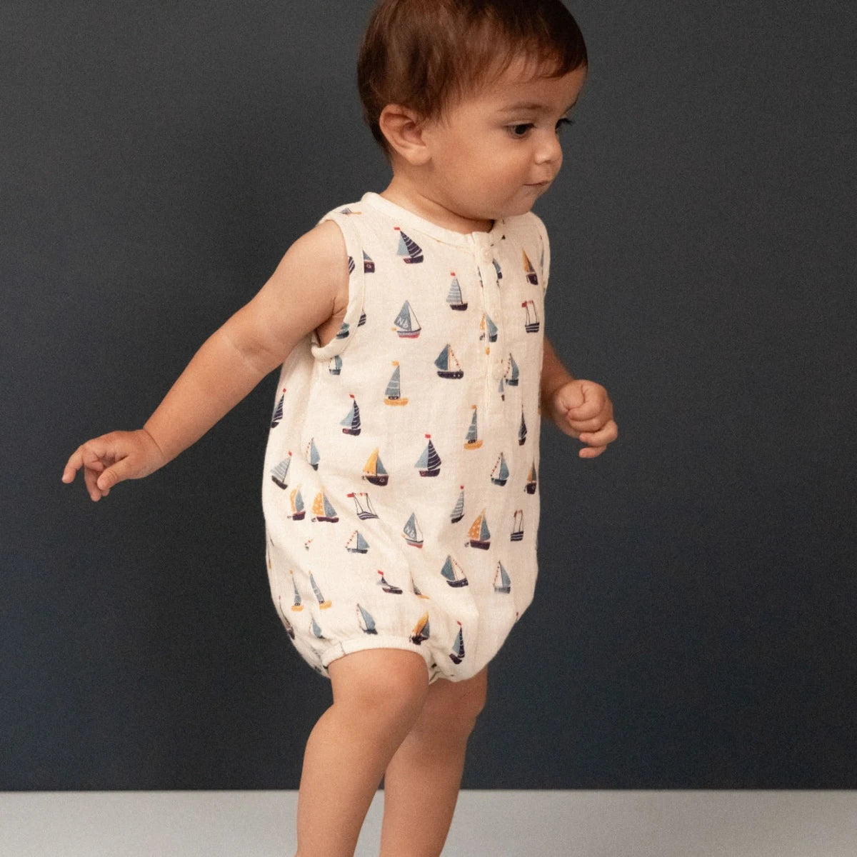 Nature Baby - Cedar Muslin Suit - Regatta
