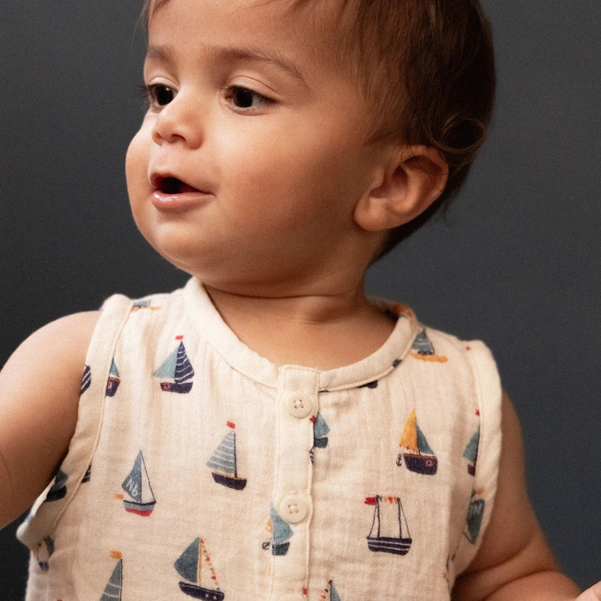 Nature Baby - Cedar Muslin Suit - Regatta