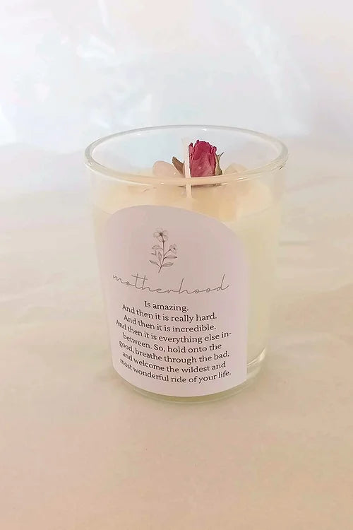 Mama + Me - Mini Quartz Quote Candles