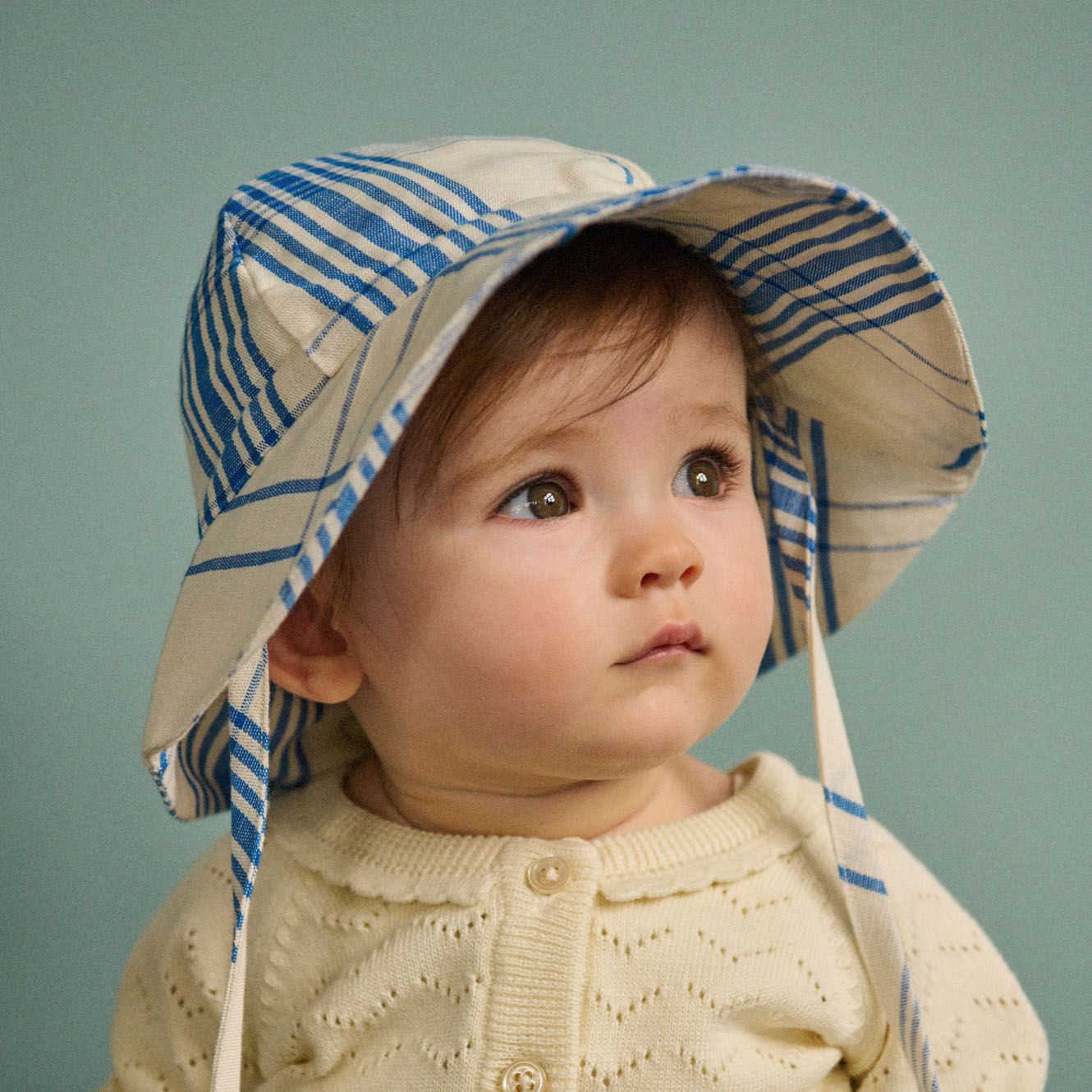 Nature Baby - Linen Sunhat - Clyde Check