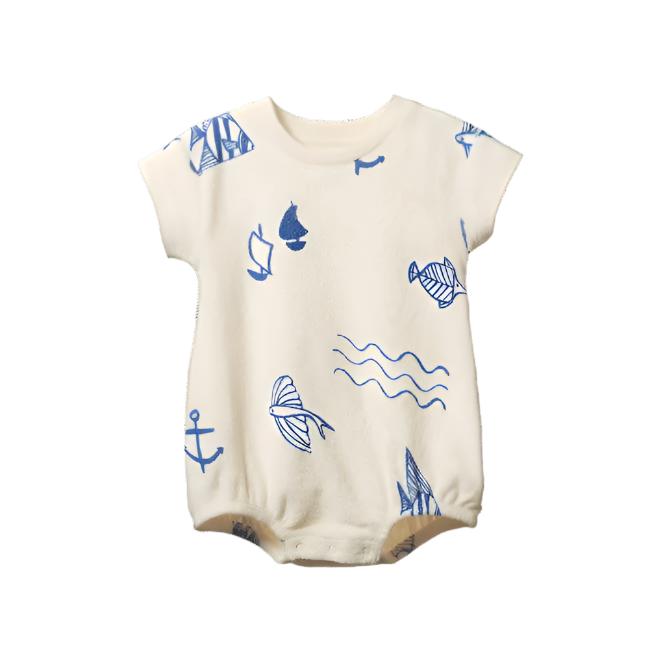 Nature Baby - Juno Romper Terry - Atlantic