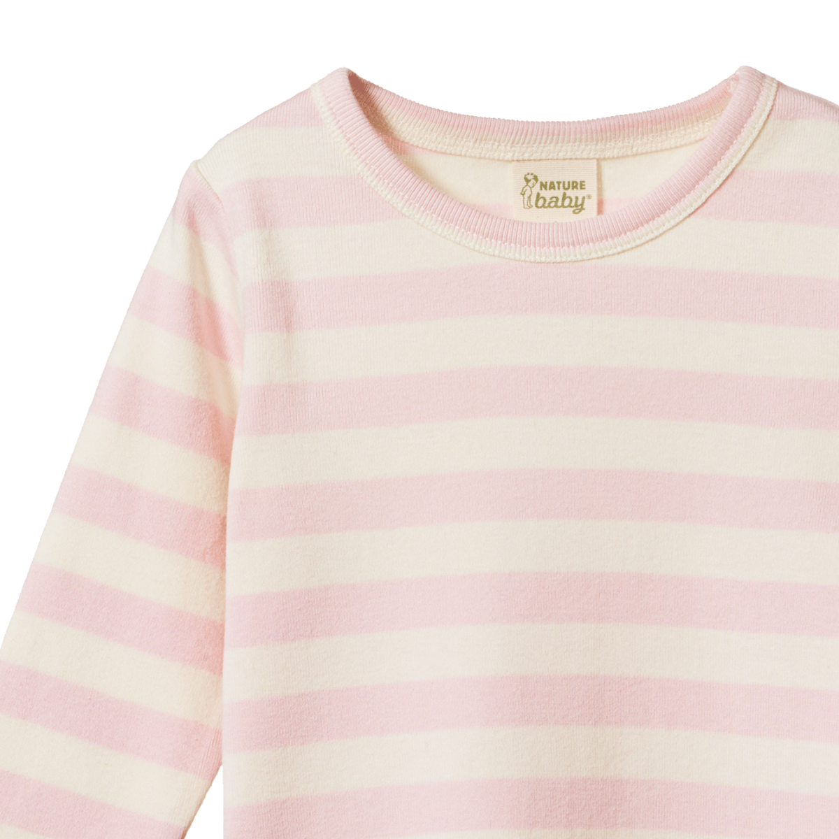Nature Baby - L/S Cloud Tee - Cotton Candy Stripe