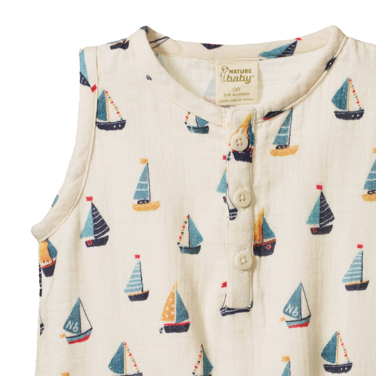 Nature Baby - Cedar Muslin Suit - Regatta