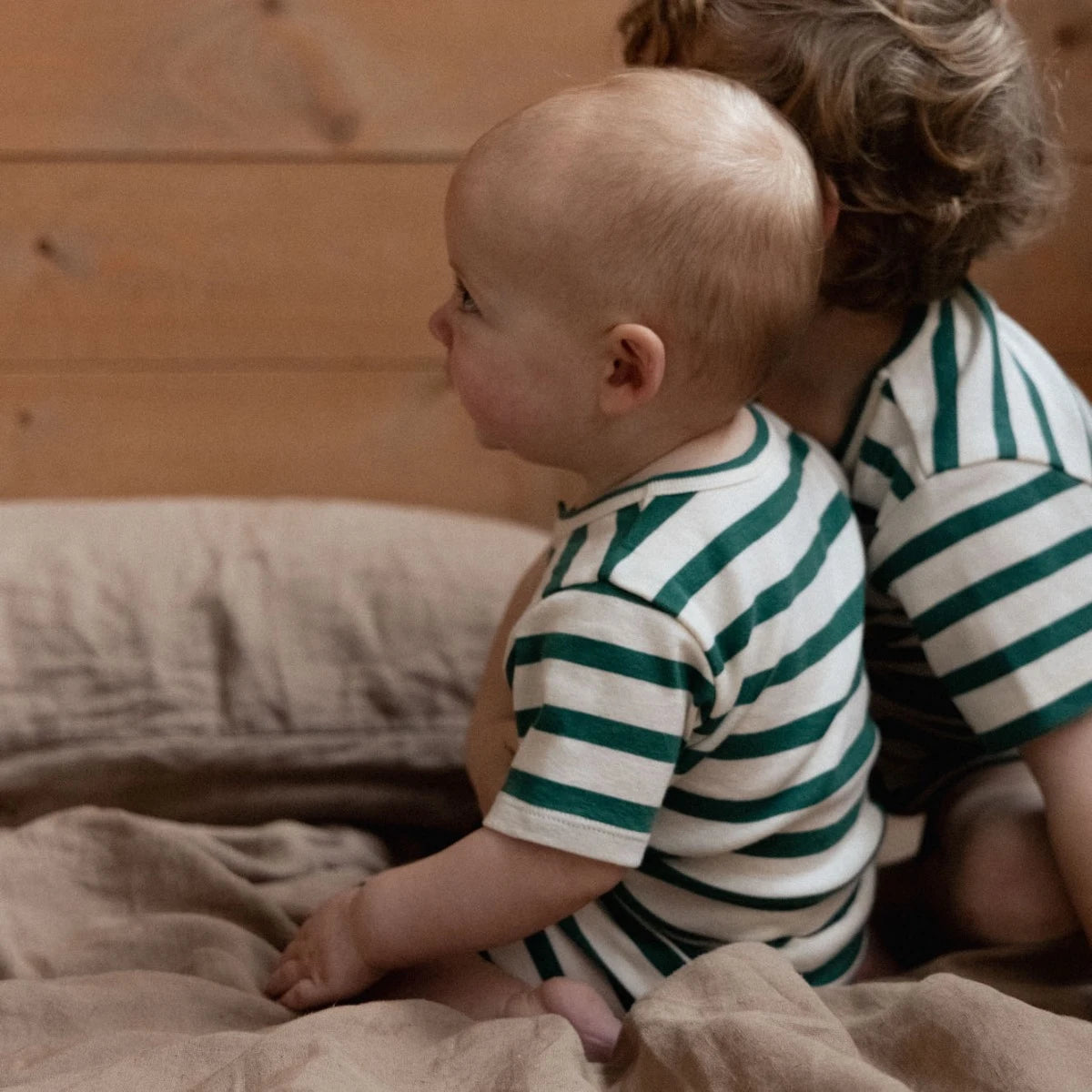 Nature Baby - Summer Sleepy Suit - Peppermint Holiday Stripe