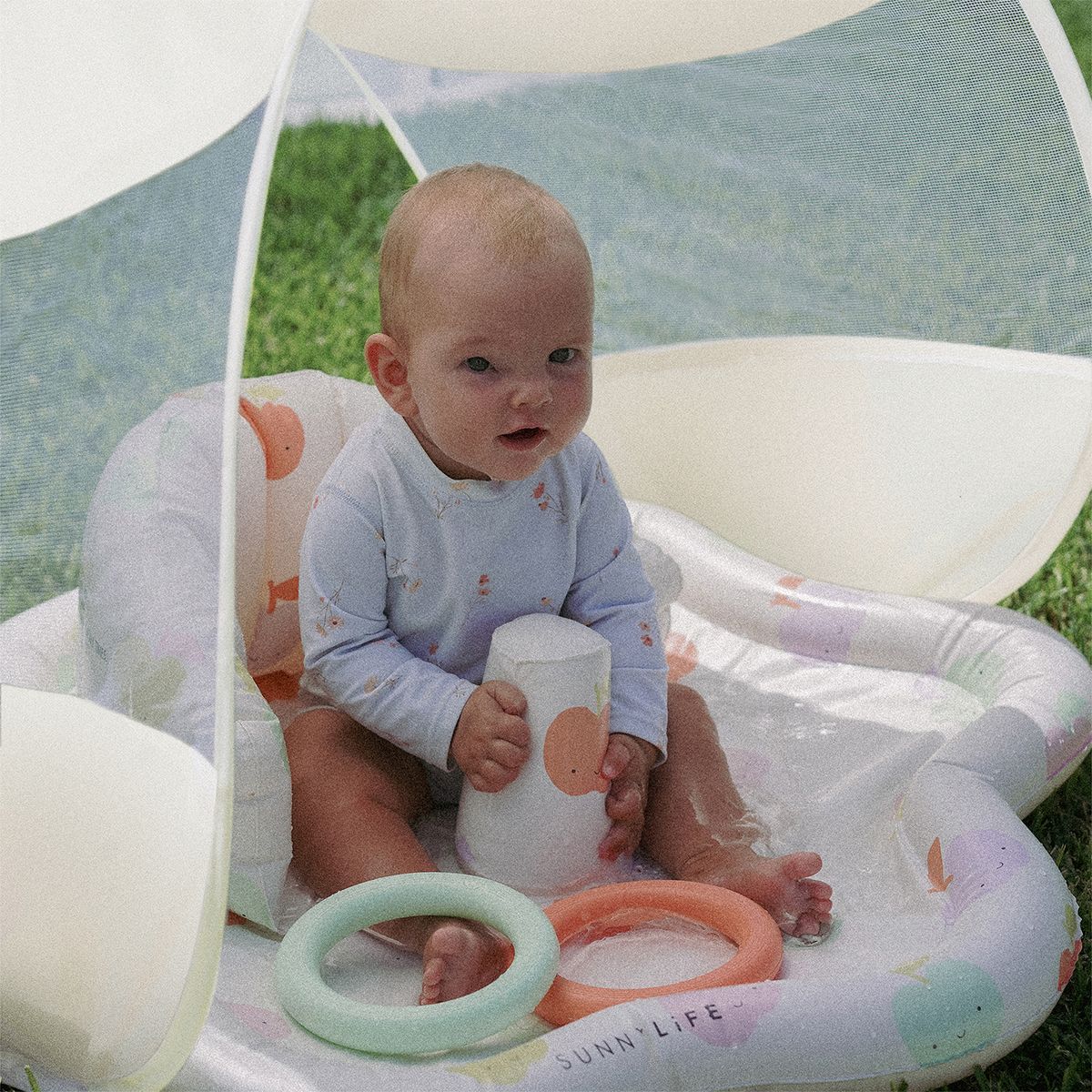 Sunnylife - Baby Paddle + Play Mat with Shade - Apple Sorbet