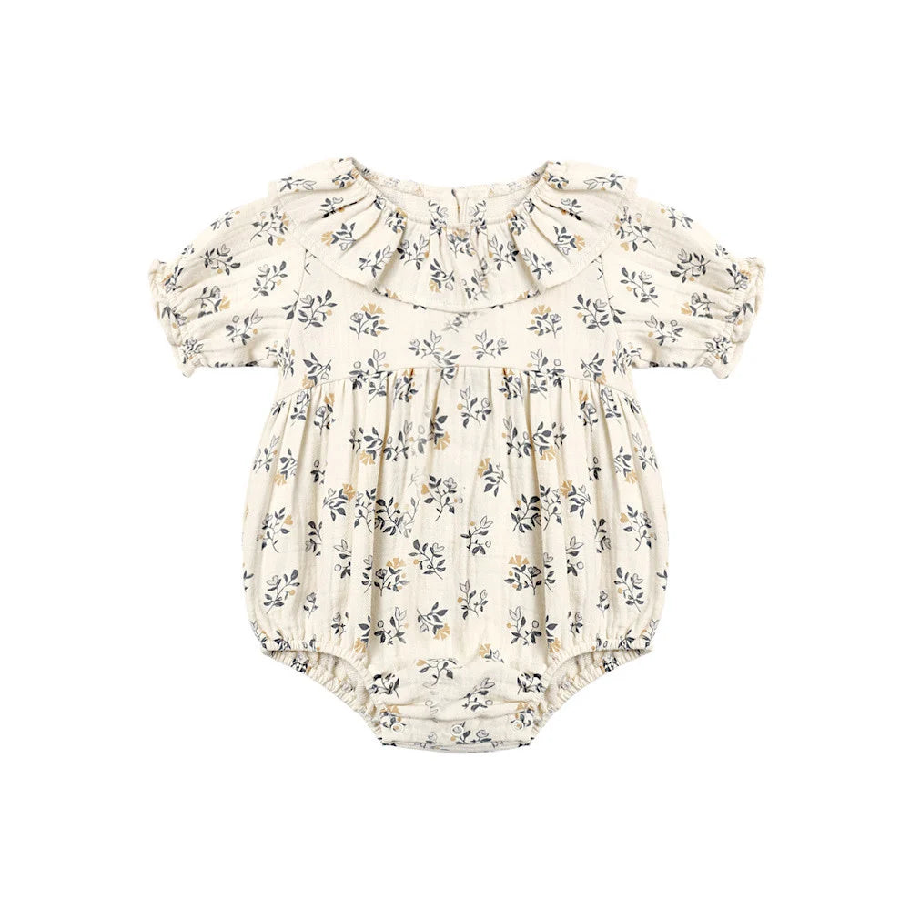 Quincy Mae - Collared Romper - French Floral