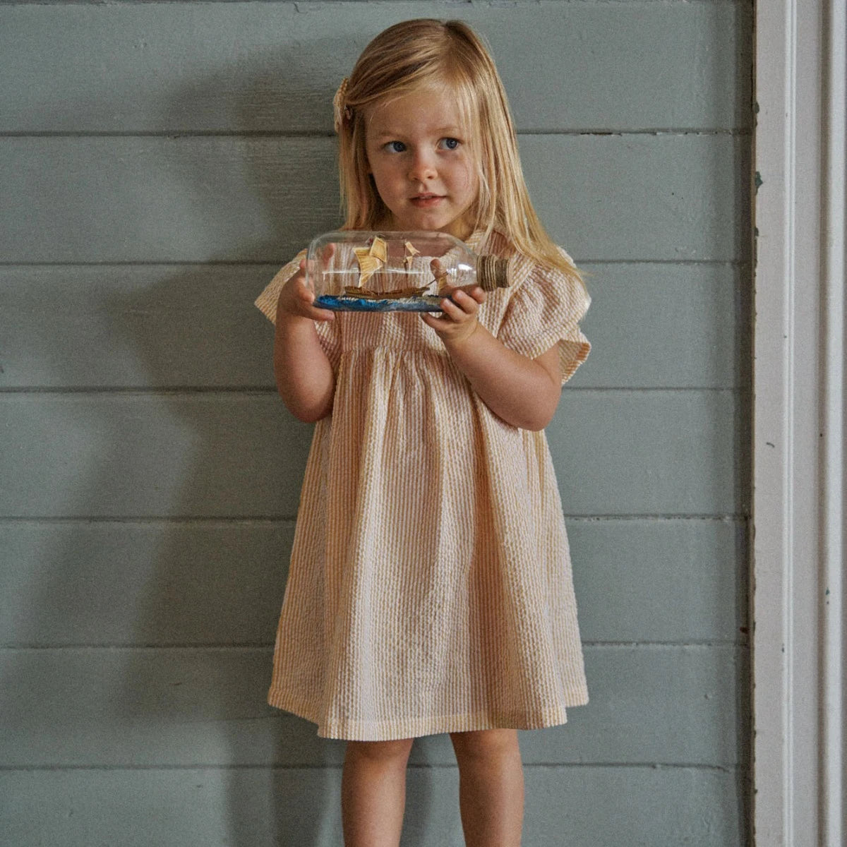 Nature Baby - Bonnie Dress - Golden Stripe