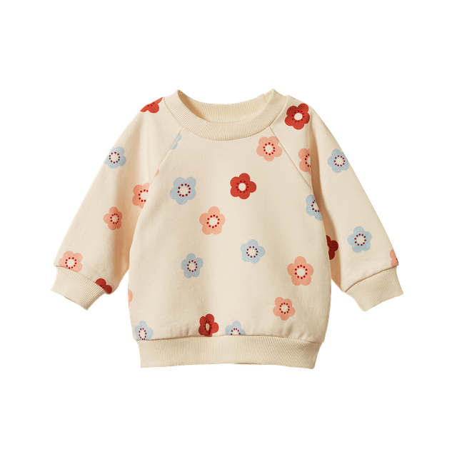 Nature Baby - Emerson Sweater - Flora Stamp