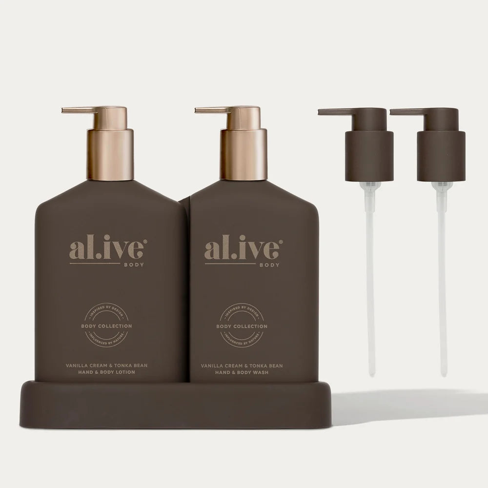 Al.ive - Transformative Wash + Lotion Duo - Vanilla Cream + Tonka Bean