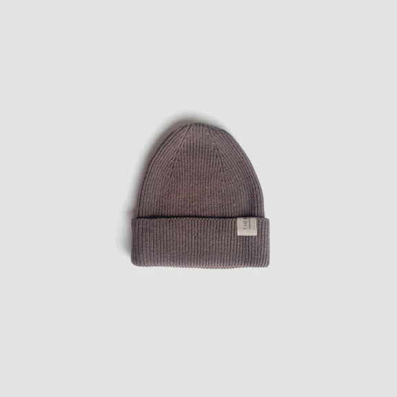 The Rest - Organic Cotton Rib Beanie - Truffle