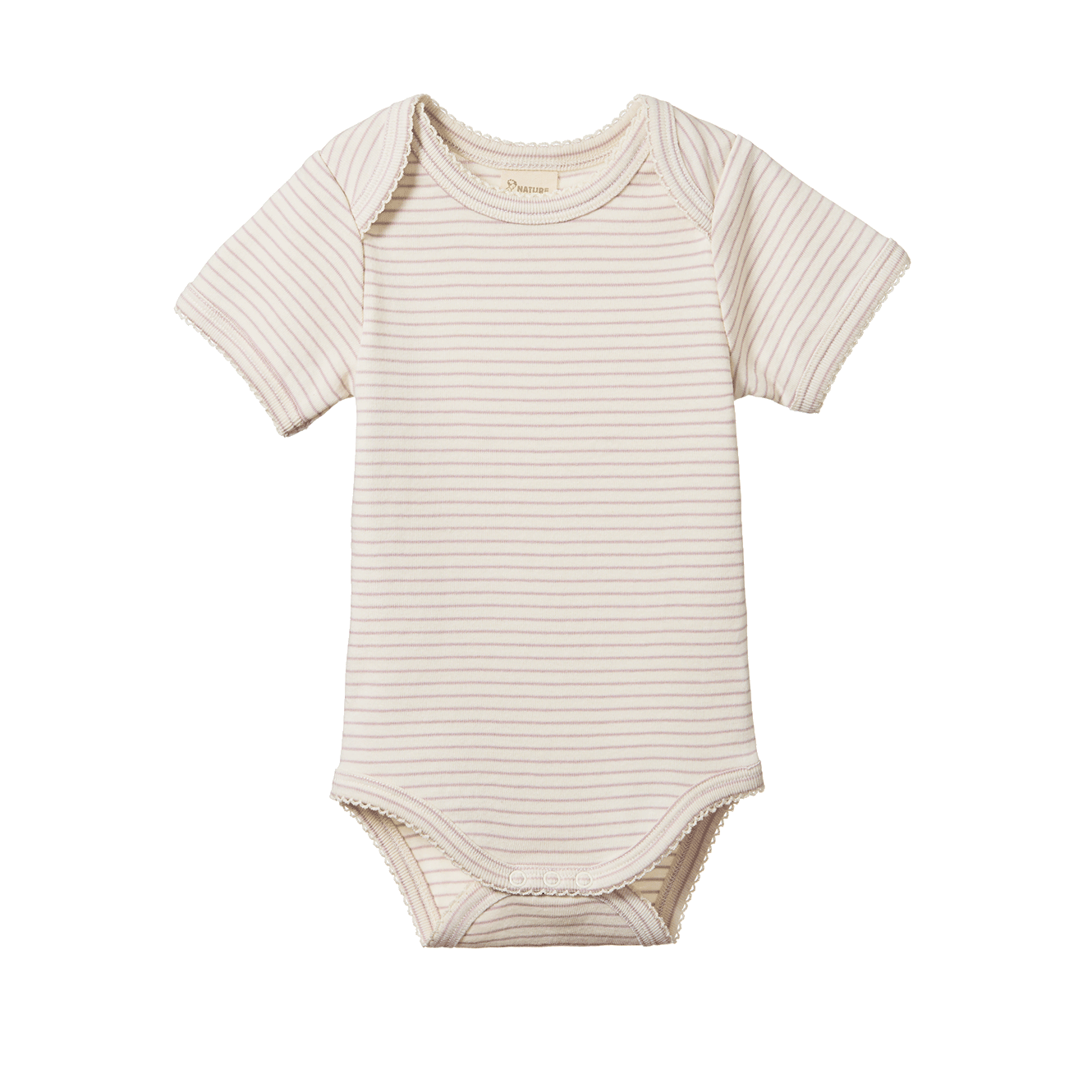 Nature Baby - S/S Bodysuit - Lilac Pinstripe