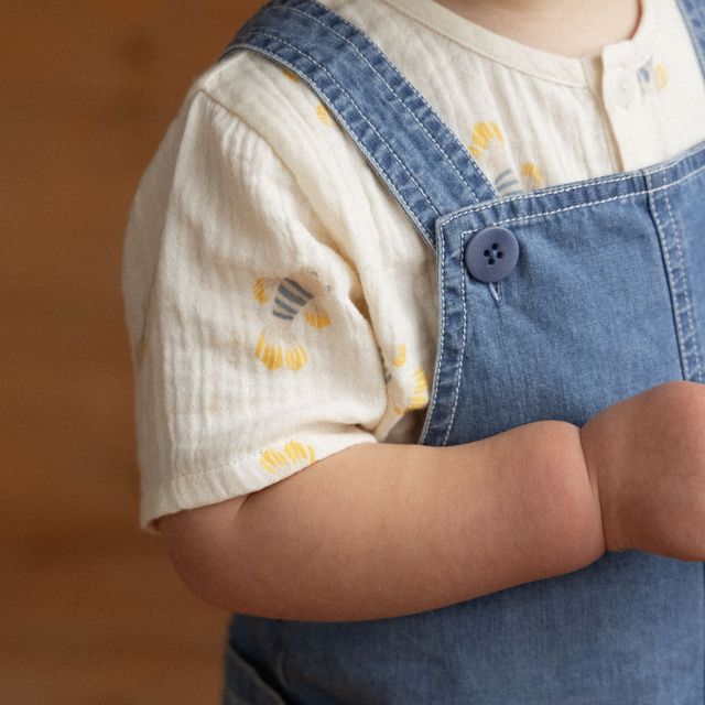Nature Baby - Tucker Shortie Overalls - Chambray