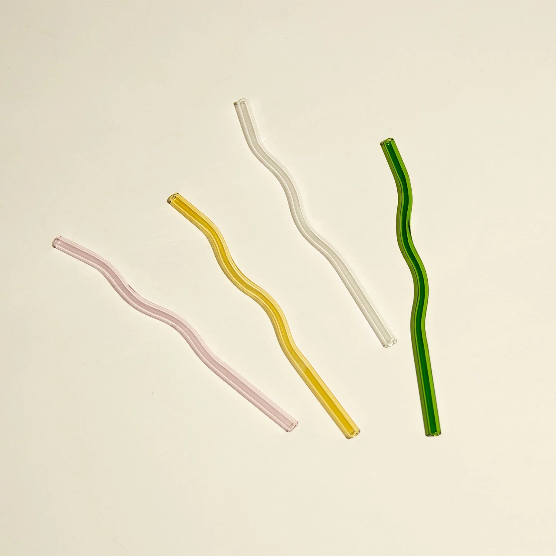 Sucker - Reusable Glass Straws - Wavy