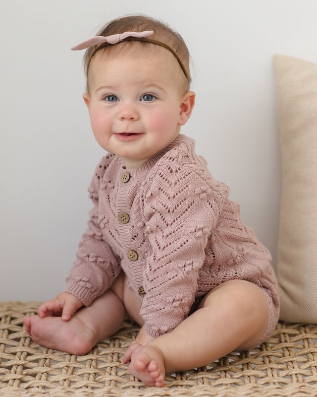 Quincy Mae - Knit Cardigan - Mauve