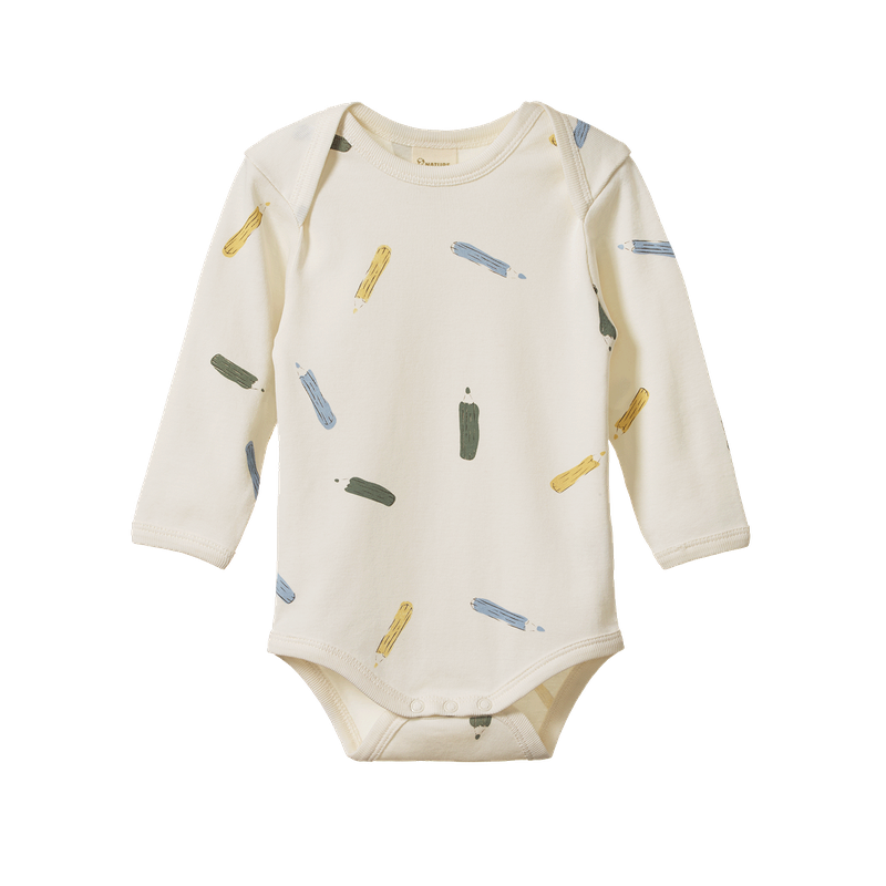 Nature Baby - L/S Bodysuit - Pencil Print