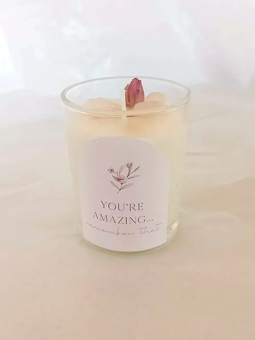 Mama + Me - Mini Quartz Quote Candles