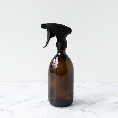 Amber Glass Spray Bottle 500ml - Plain