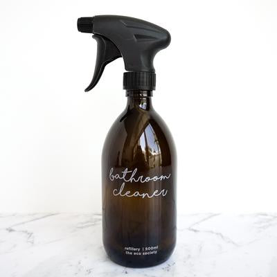 Amber Glass Bottle 500ml - Bathroom Cleaner