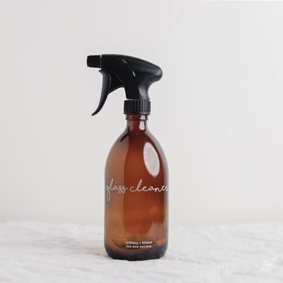 Amber Glass Bottle 500ml - Glass Cleaner