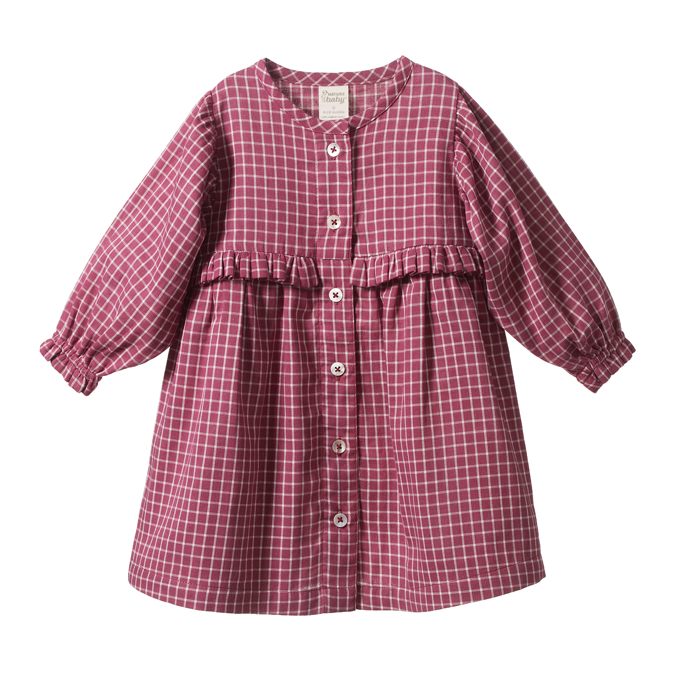 Nature Baby - Ingrid Dress - Rhubarb Check