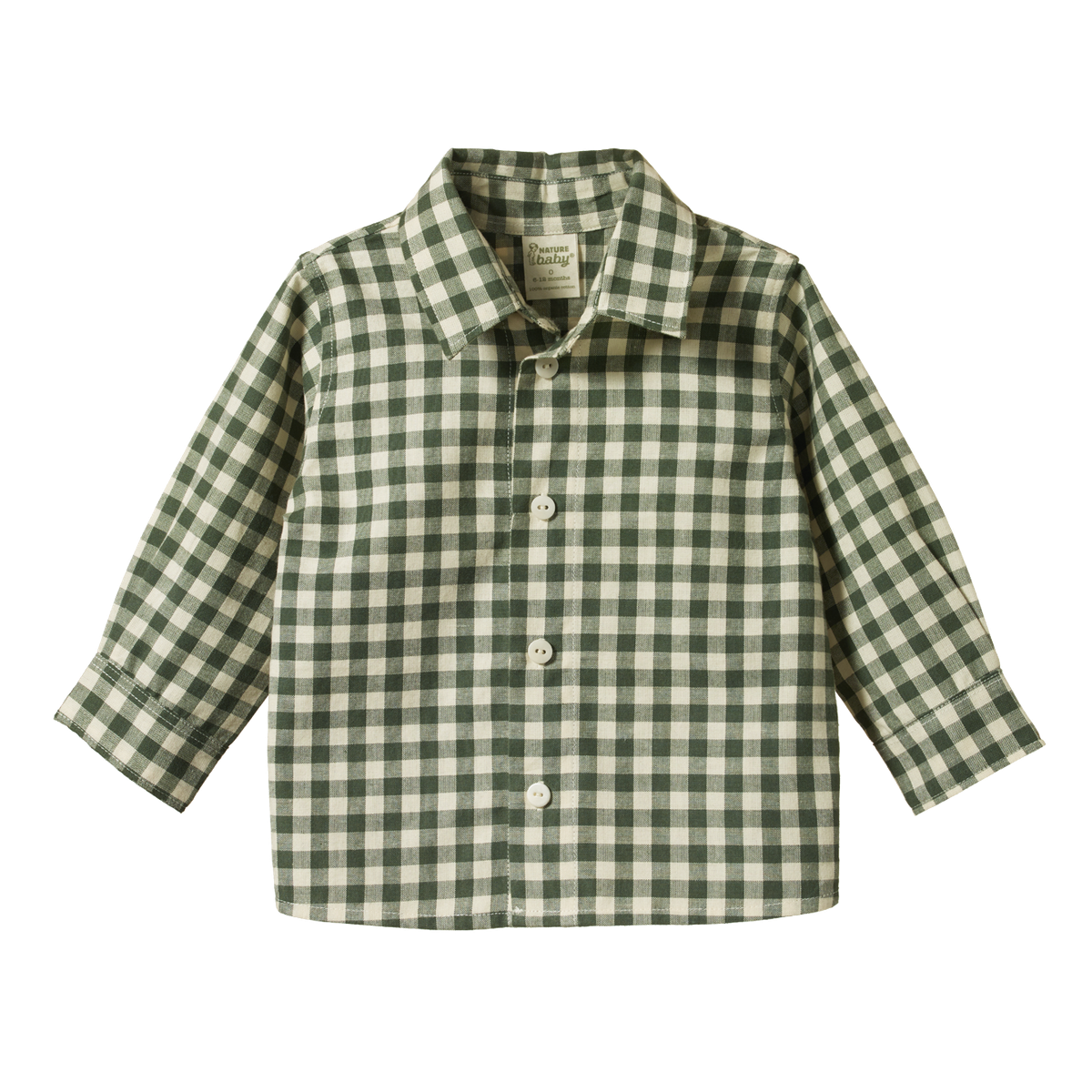 Nature Baby - Ira Button Up Shirt - Thyme Check