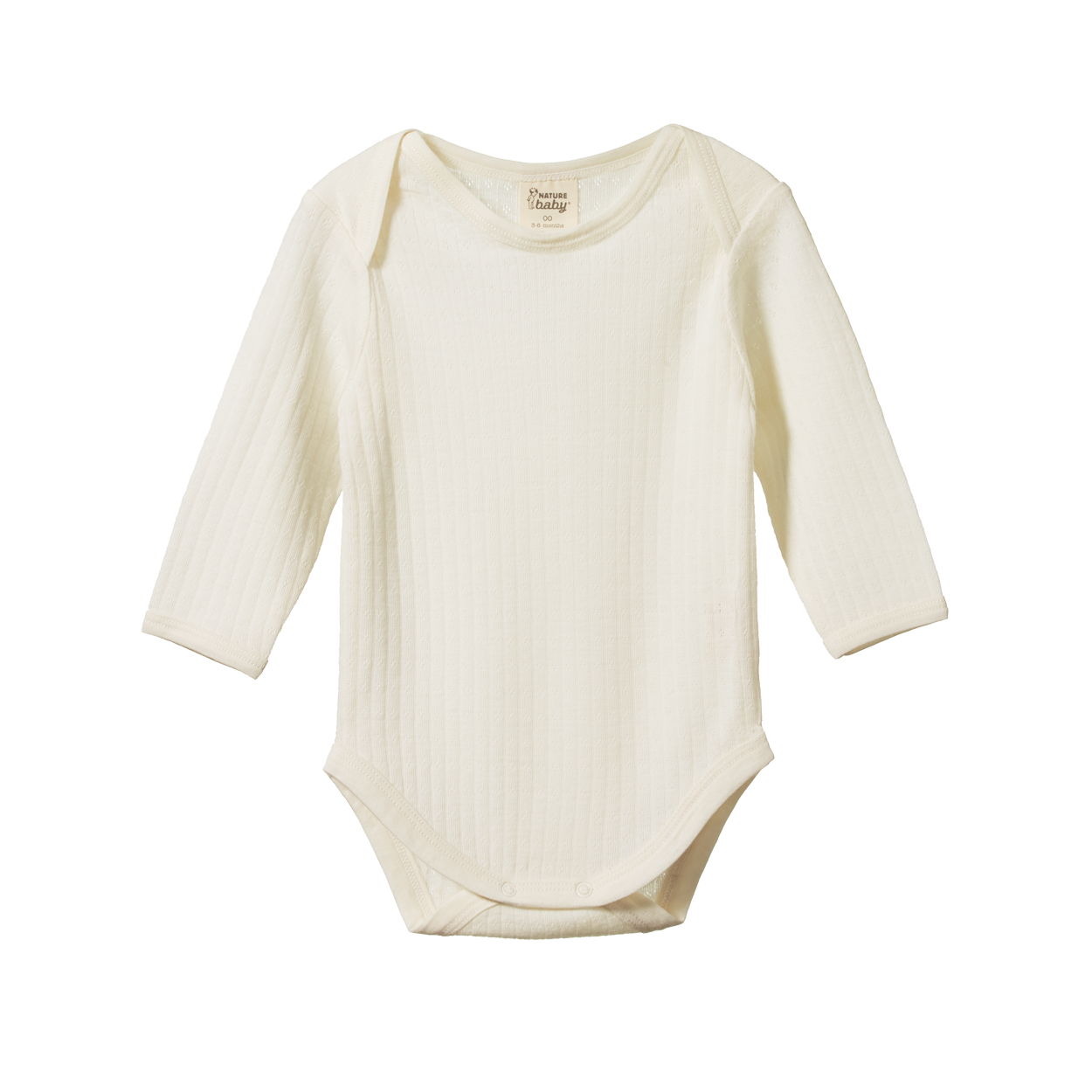 Nature Baby - Merino L/S Pointelle Bodysuit - Natural