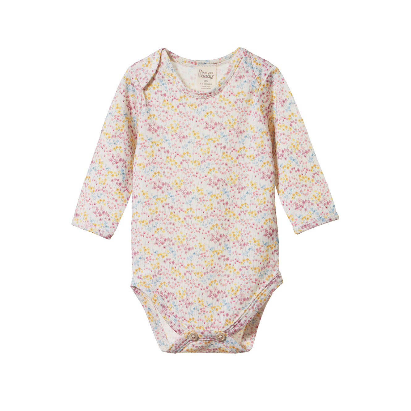 Nature Baby - Merino L/S Bodysuit - Wildflower