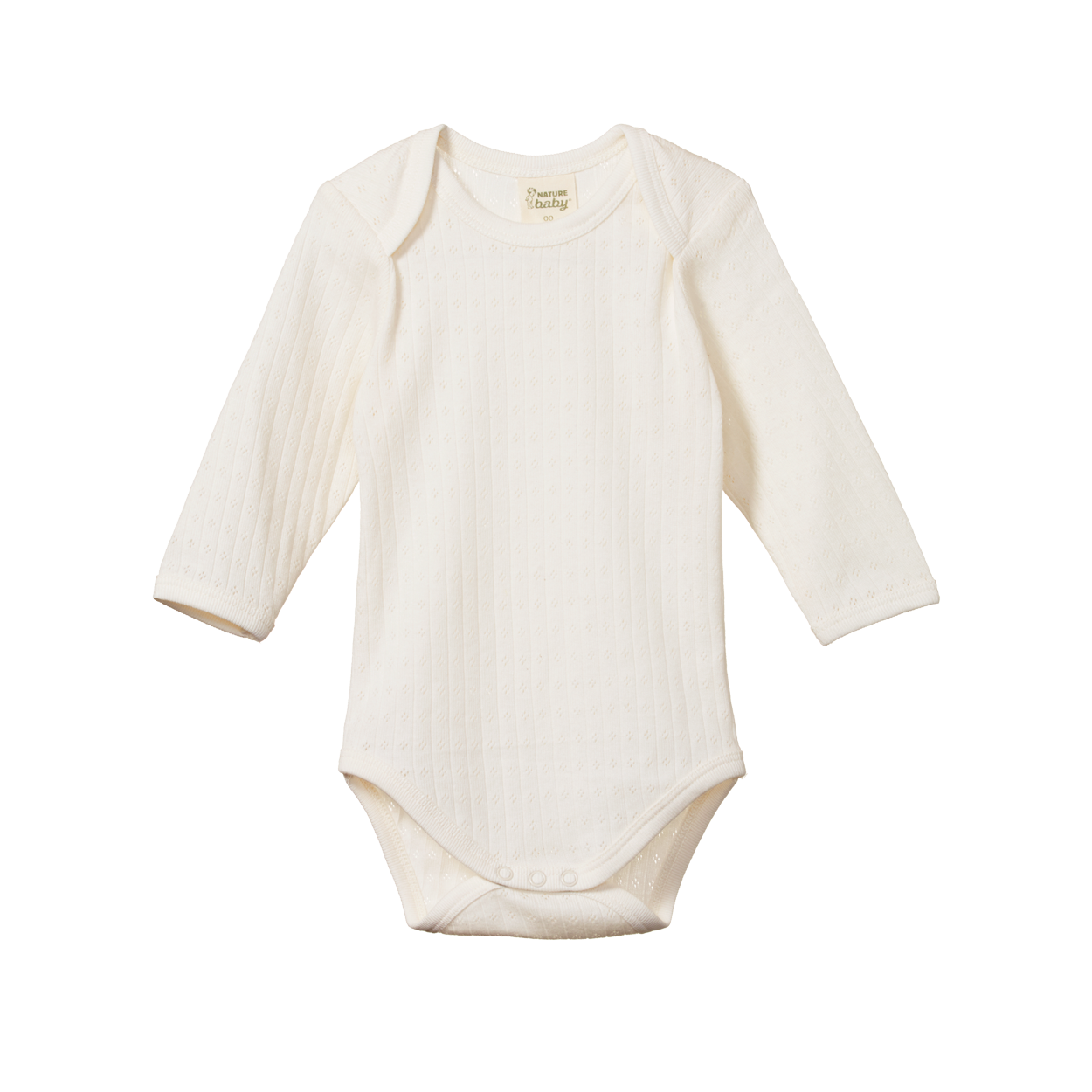 Nature Baby - L/S Pointelle Bodysuit - Natural