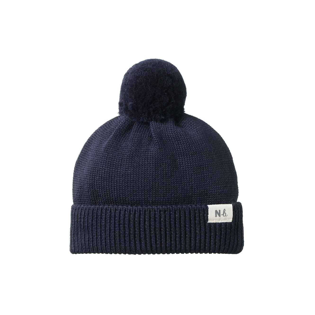 Nature Baby - Merino Pom Pom Beanie - Navy