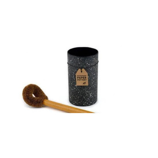 Ecomax - Dalby Black Granite Toilet Brush Holder