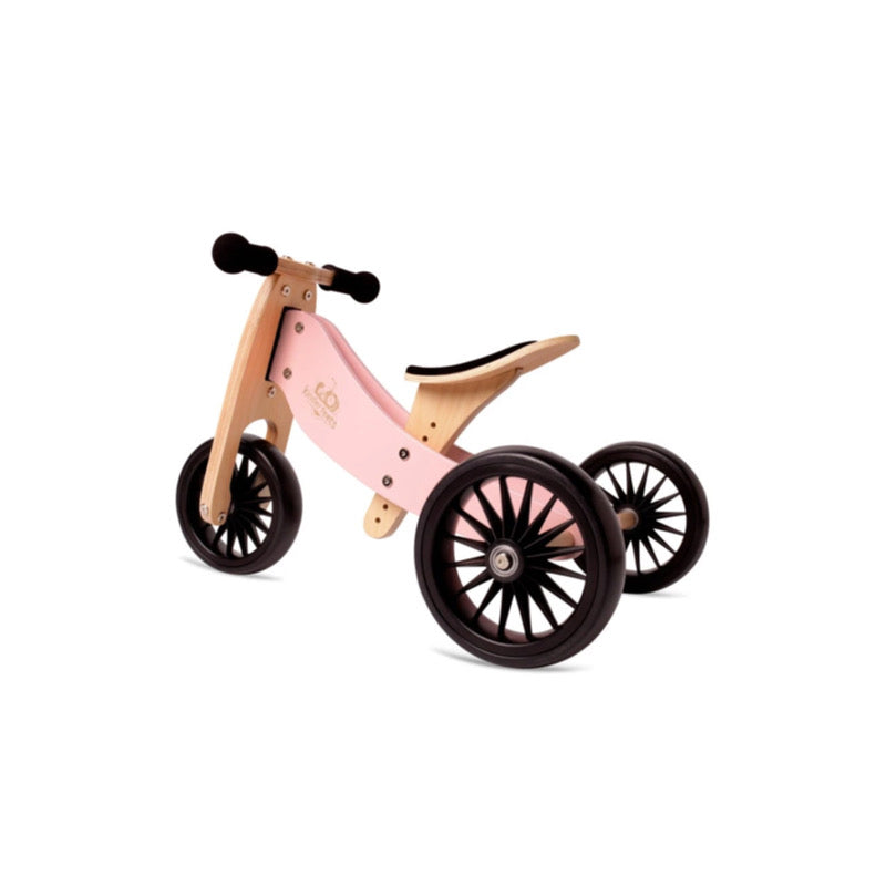 Kinderfeets - Tiny Tot PLUS Tricycle + Balance Bike - Rose